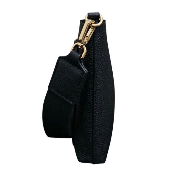 Tory Burch Blake Swingpack Black Pebbled Leather Crossbody Shoulder‎ Bag - Picture 3 of 9